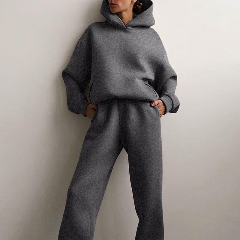 Tracksuit Suit Autumn Fashion Warm Hoodie