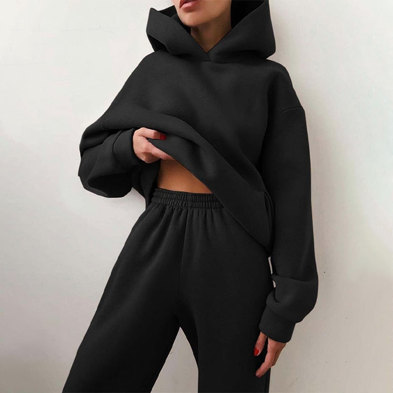 Tracksuit Suit Autumn Fashion Warm Hoodie