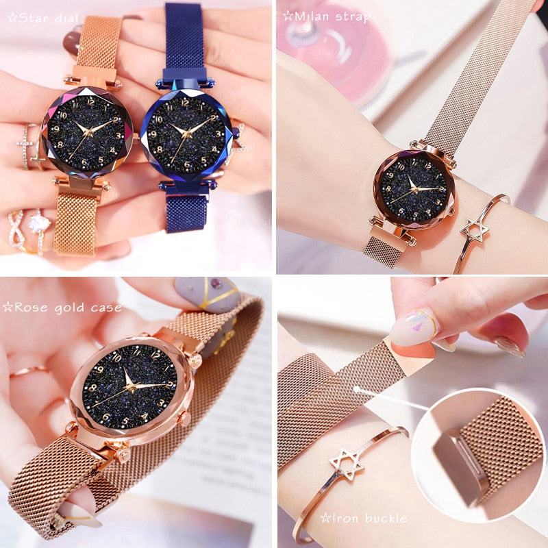 Luxury Magnetic Starry Sky Watch