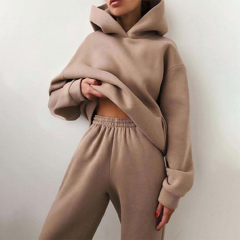 Tracksuit Suit Autumn Fashion Warm Hoodie